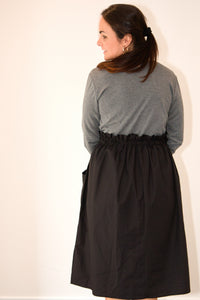 Andressa Dress Grey - Black  (Sold Out)